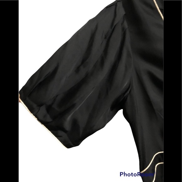 BANANA REPUBLIC silk black & ivory A-line cocktail dress sz 4! - Picture 6 of 9